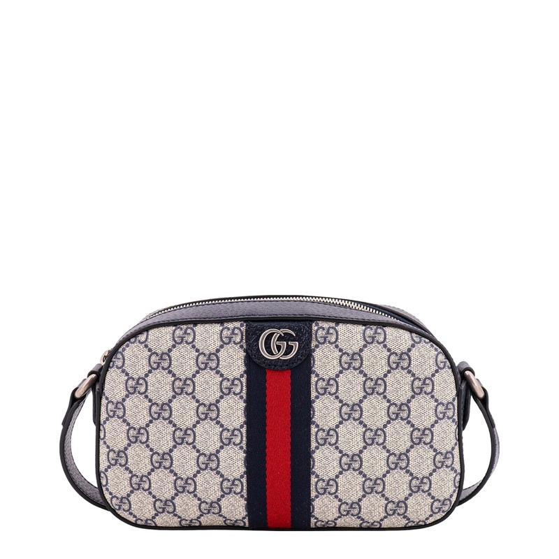 Ophidia Small Canvas Crossbody Bag – Gray