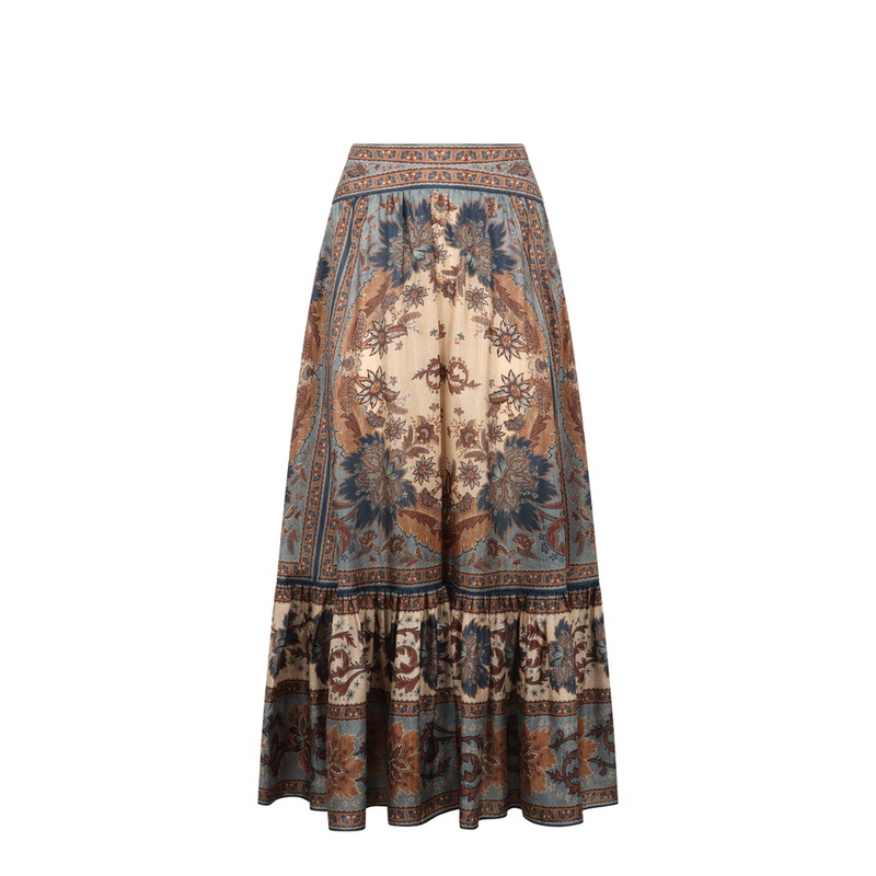 Ascension Printed Silk Skirt|0|1|2|3|4|5|6|7|8|9|10|12|14