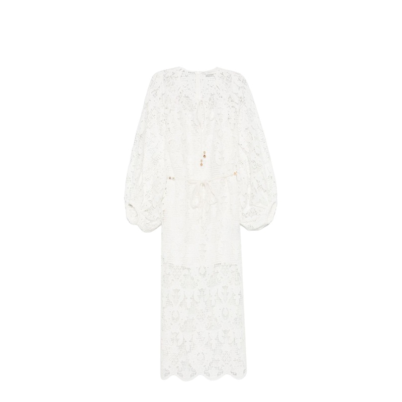 Coco Lace Midi Dress in White|0|1|2|3|4|5|6|7|8|9|10|12|14