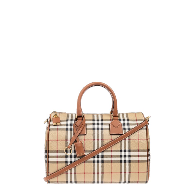 Classic Beige Check Handbag|os