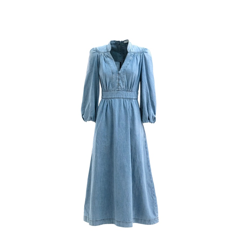 Denim Midi Dress|0|2|3|0|2|3