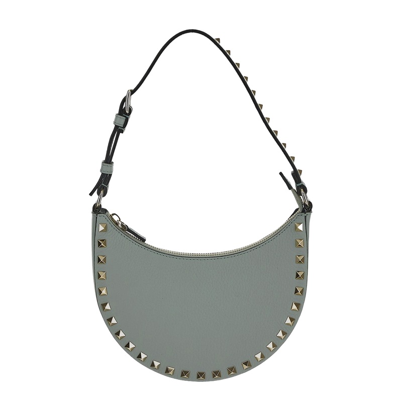 Rockstud In Grainy Calfskin Mini Hobo Bag