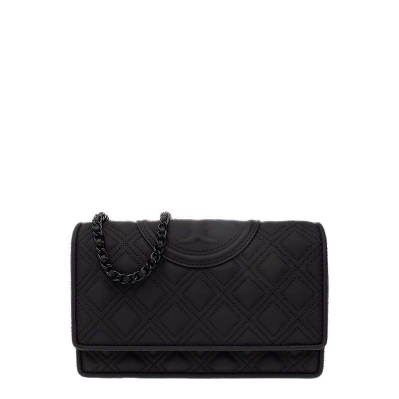 Kira Metal Double T Logo Leather Tote