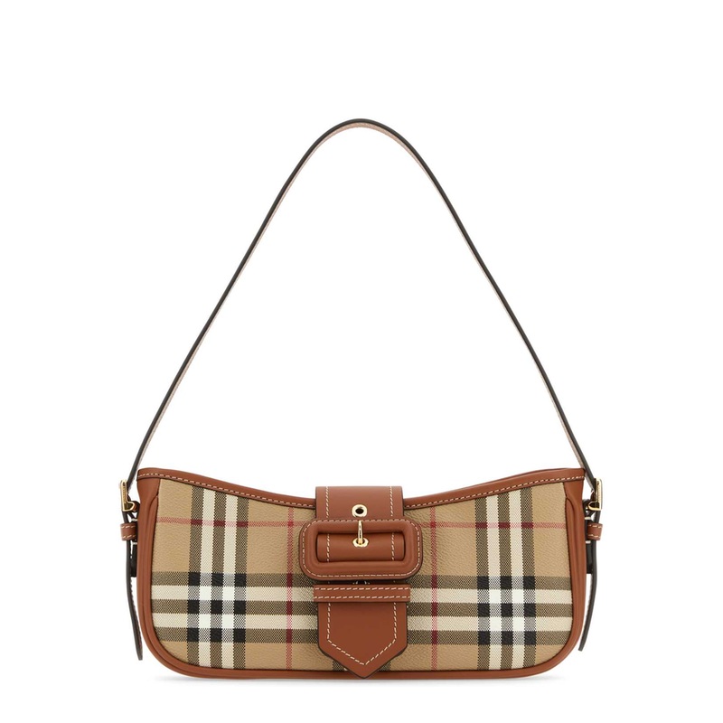 Printed Check Canvas Sling Shoulder Bag