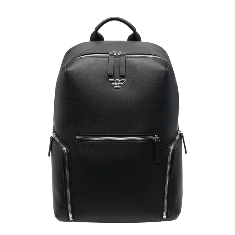 Logo-Embossed Zip-Fastening Backpack