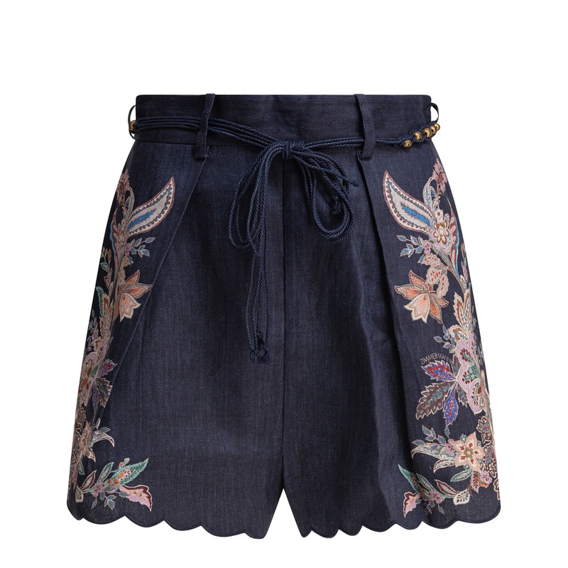 Rhiannon Printed Linen Shorts|0|1|2|3|4|5|6|7|8|9|10|12|14