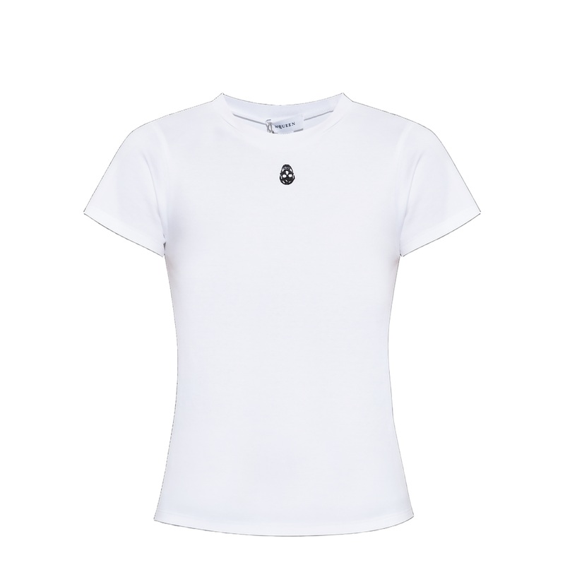 T-Shirt with Embellished Skull