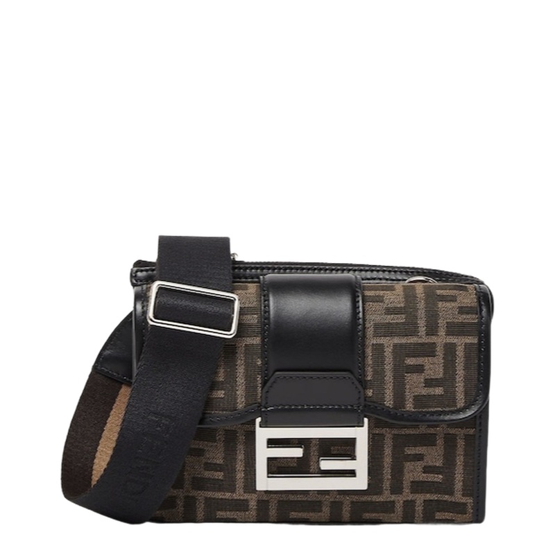 Baguette Canvas Crossbody Bags – Brown