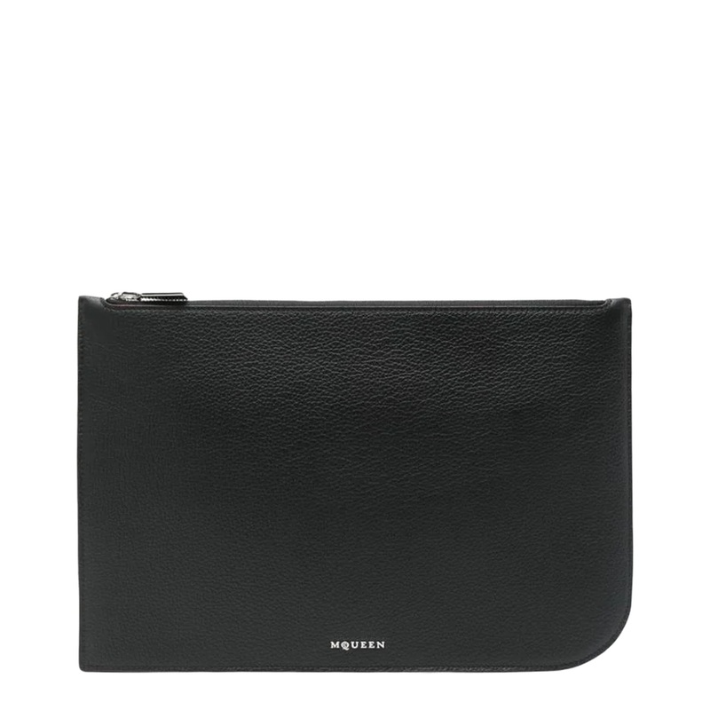 Black Leather Large Sling Pouch