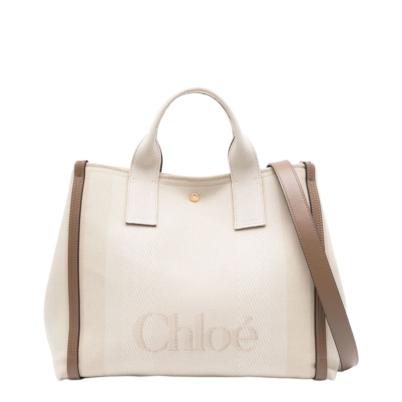 Chlo Carry Large Beige Handbag