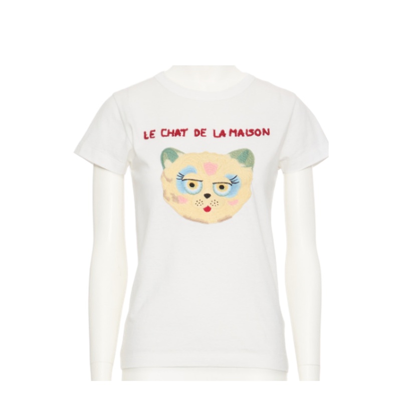 Cat-face Patch T-shirt|xs|s|m|l