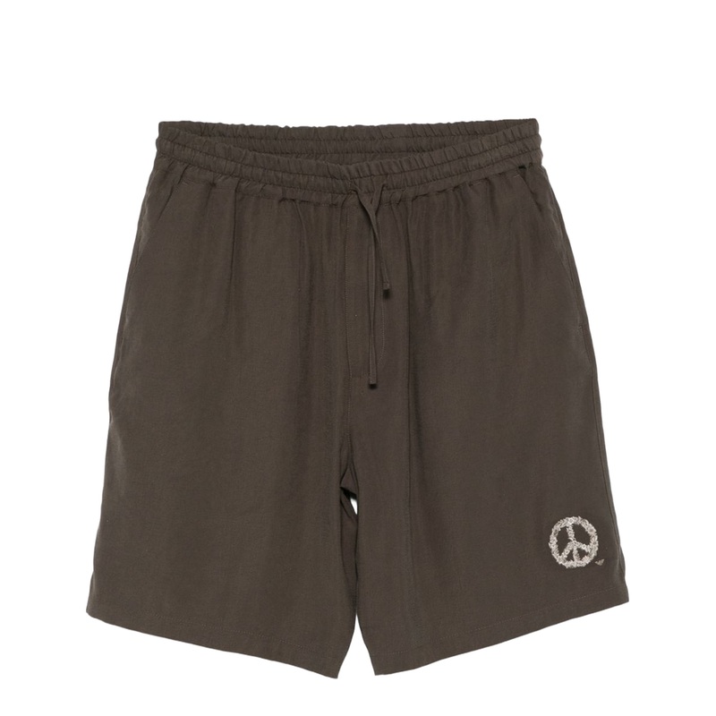 Drawstring Bermuda Shorts in Printed Modal