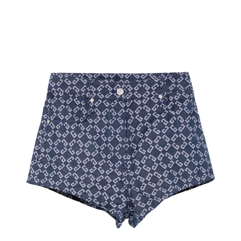 Monogram Denim Shorts|26|27|28