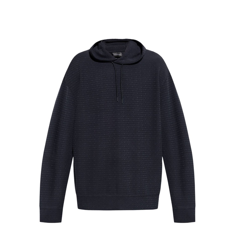 Hooded Sweatshirt with All-Over Lettering