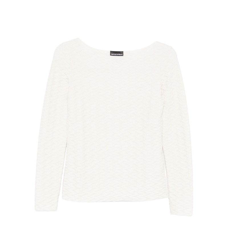 Jacquard Jersey Jumper with Embossed Pattern