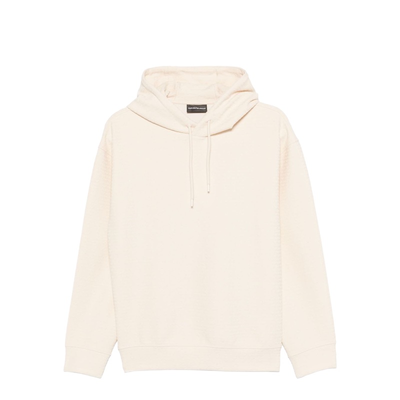 Jersey-Lyocell Blend Hooded Sweatshirt with All-Over Lettering
