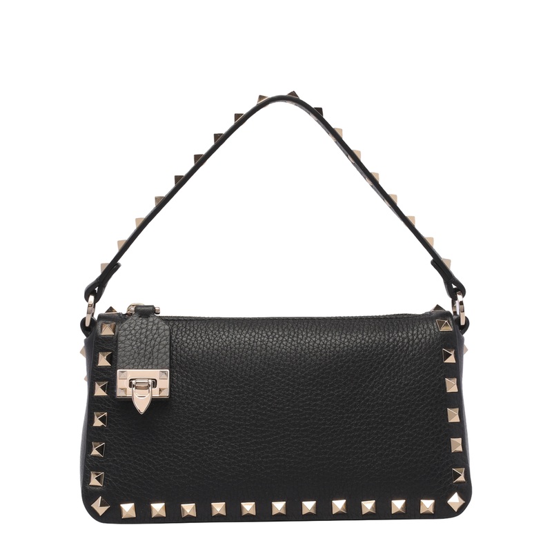 Rockstud Shoulder Bag – Black|One Size