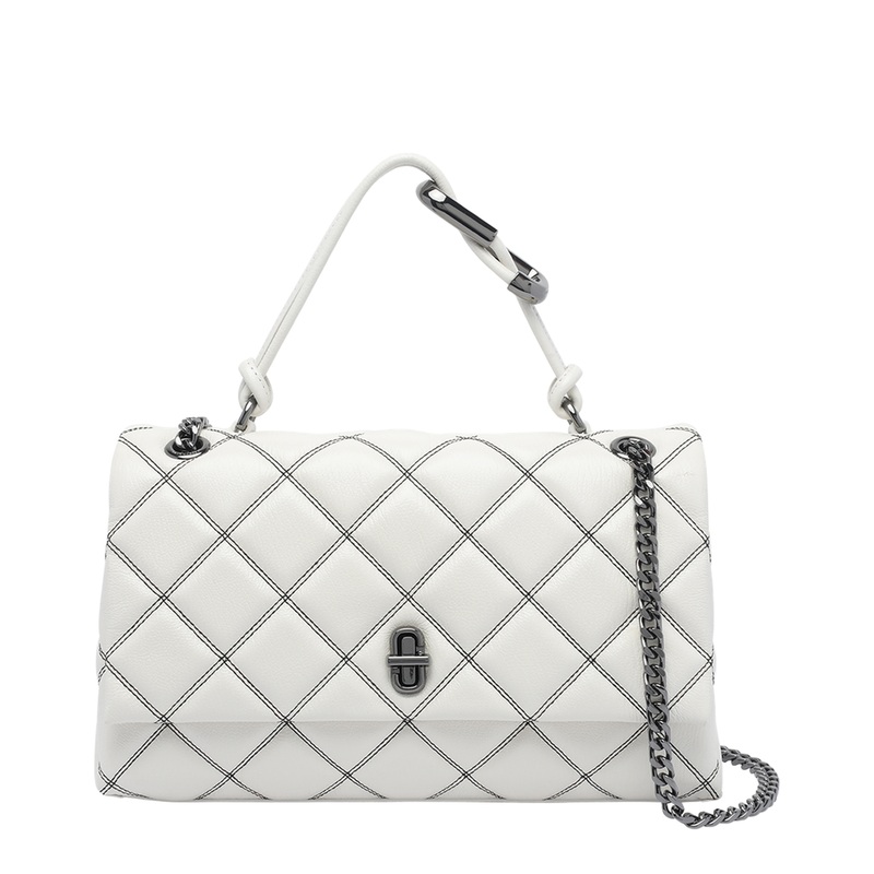 The Dual Chain Shoulder Bag – White