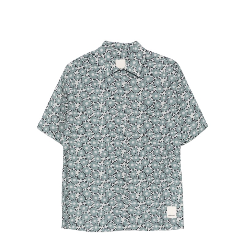 Viscose-blend Shirt with All-Over Print