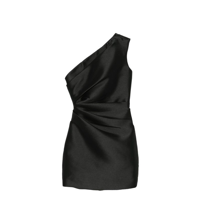 One-Shoulder Draped Mini Dress