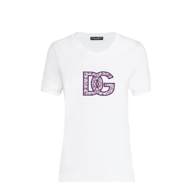 Short-sleeved Cotton T-Shirt in White