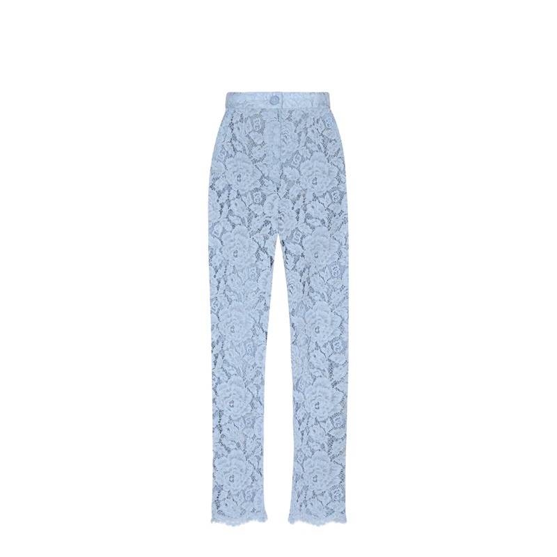 Tailored Floral Cordonetto Lace Pants