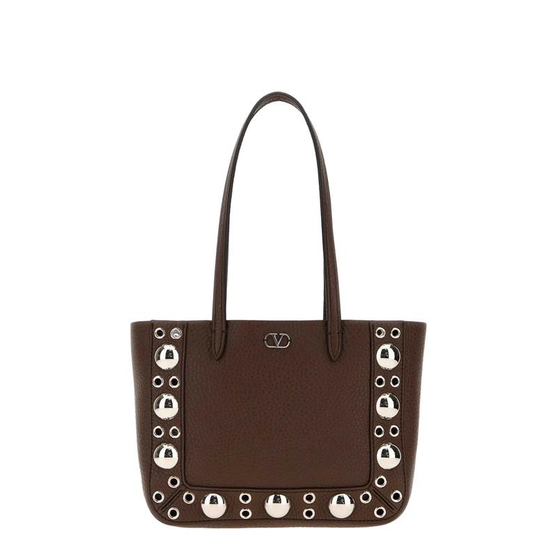 Brown Leather Nellcte Handbag|One Size