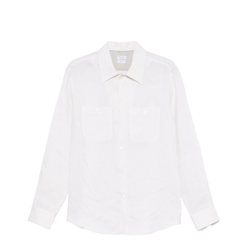 Linen Shirt – Ecru Long Sleeves