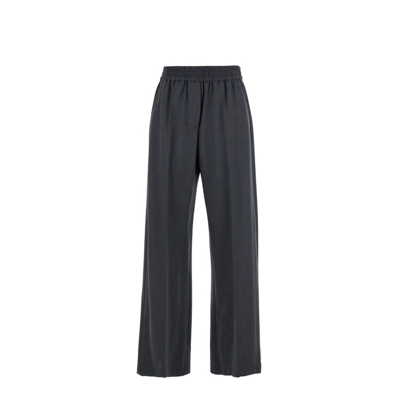 Wool Wide-Leg Trousers|38|40|42