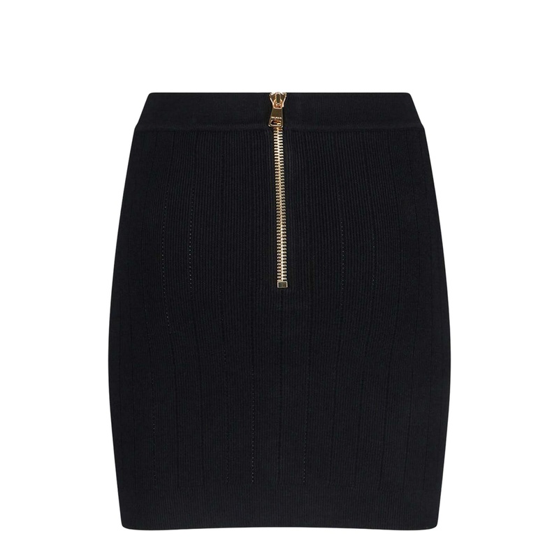 Knit Skirt with Buttons|36|38|40