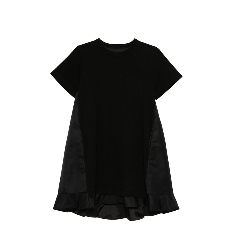 Cotton and Nylon Mini Dress|0|1|2|3|4|5|6|7|8|9|10|12|14