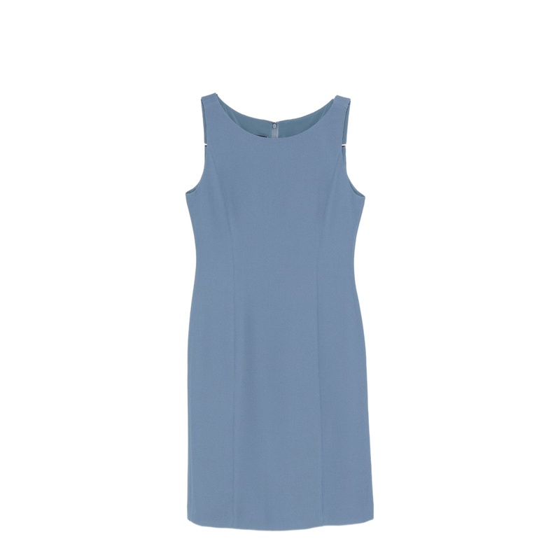 Waffle-weave Technical Fabric Sheath Dress