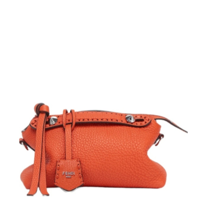 By The Way Selleria MiniOrange Selleria Mini Bag With 156 Hand Sewn Topstitches