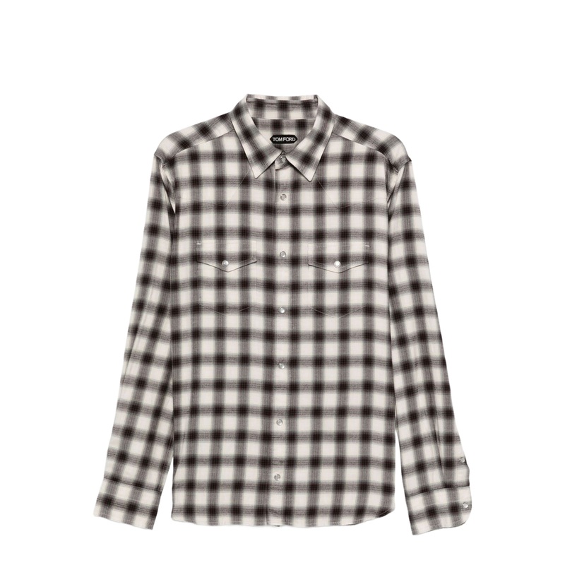 Cotton Blend Checked Shirt|40|41|42