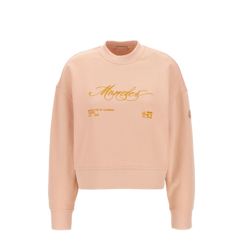 Light Pink Embroidered Cotton Sweatshirt