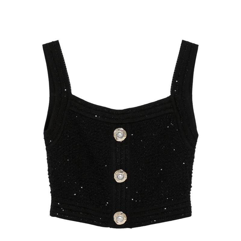 Tweed Top – Black|36|38|40|36|38|40