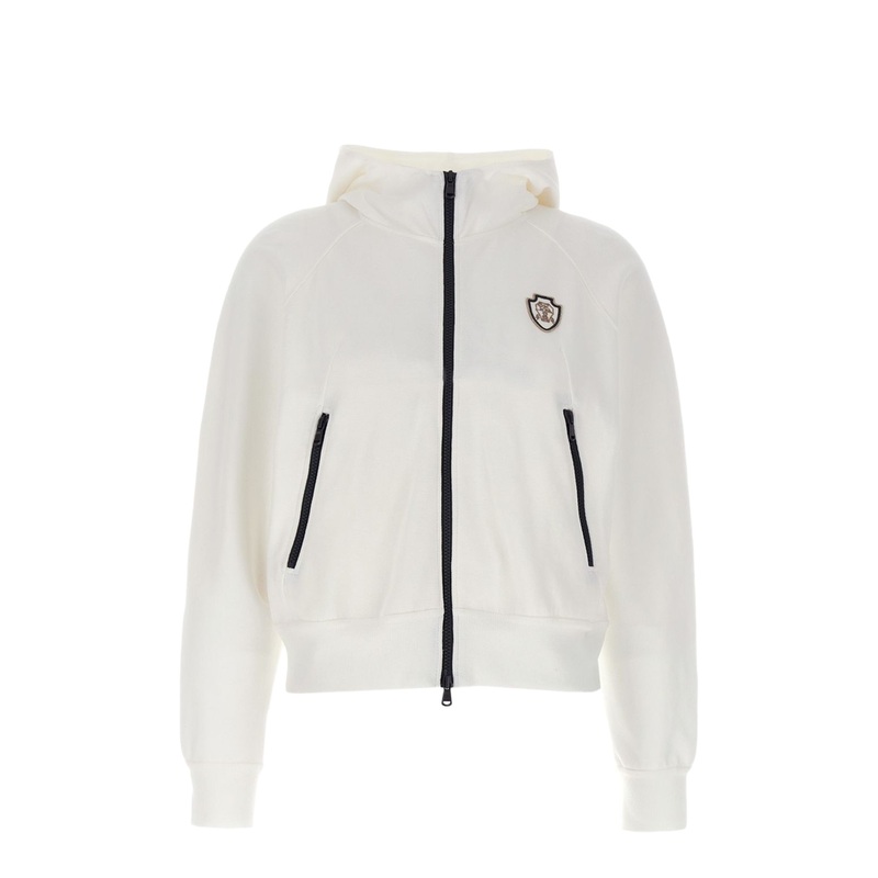 Techno Cotton Piqu Hooded Sweatshirt with Logo