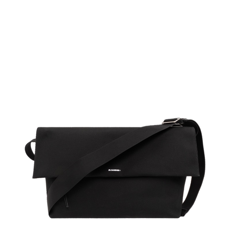 Black Shoulder Bag with Logo|ONE SIZE