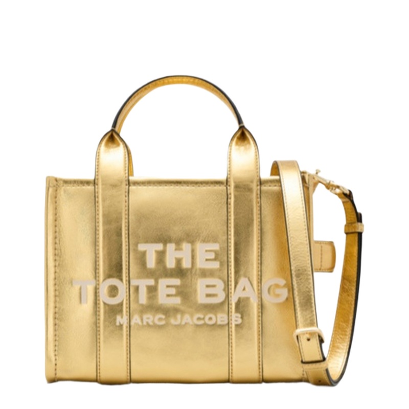 Small Tote Bag in Metallic Leather