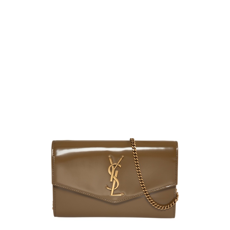 Uptown Chain Wallet In Patent Leather