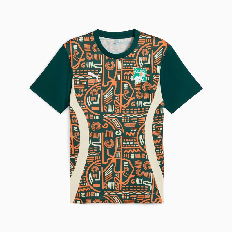 Maillot Cte d’Ivoire Pre-match Homme 2025 Vert