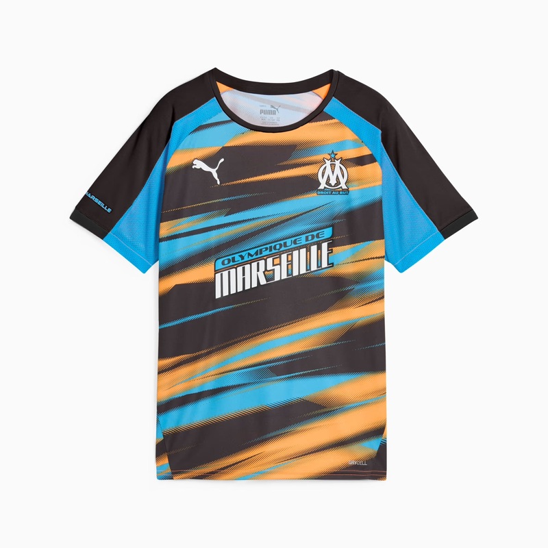 Maillot OM Faster Training Junior 2025 Bleu/Orange