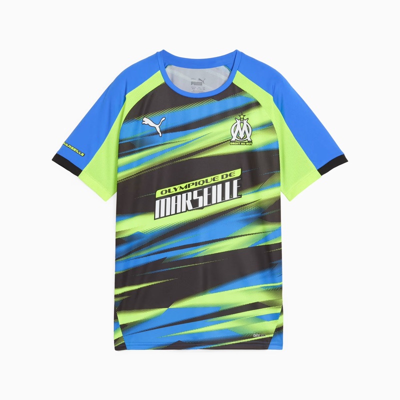 Maillot OM Faster Training Junior 2025 Bleu/Vert