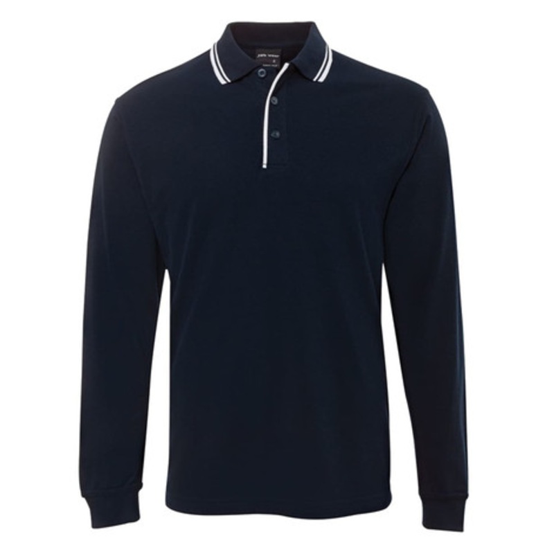 JB’s L/S C/Trast Polo Navy/White