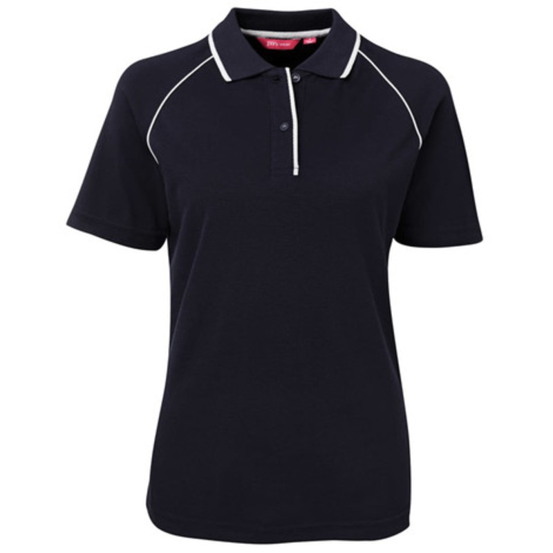 JB’s Ladies Raglan Polo Navy/White