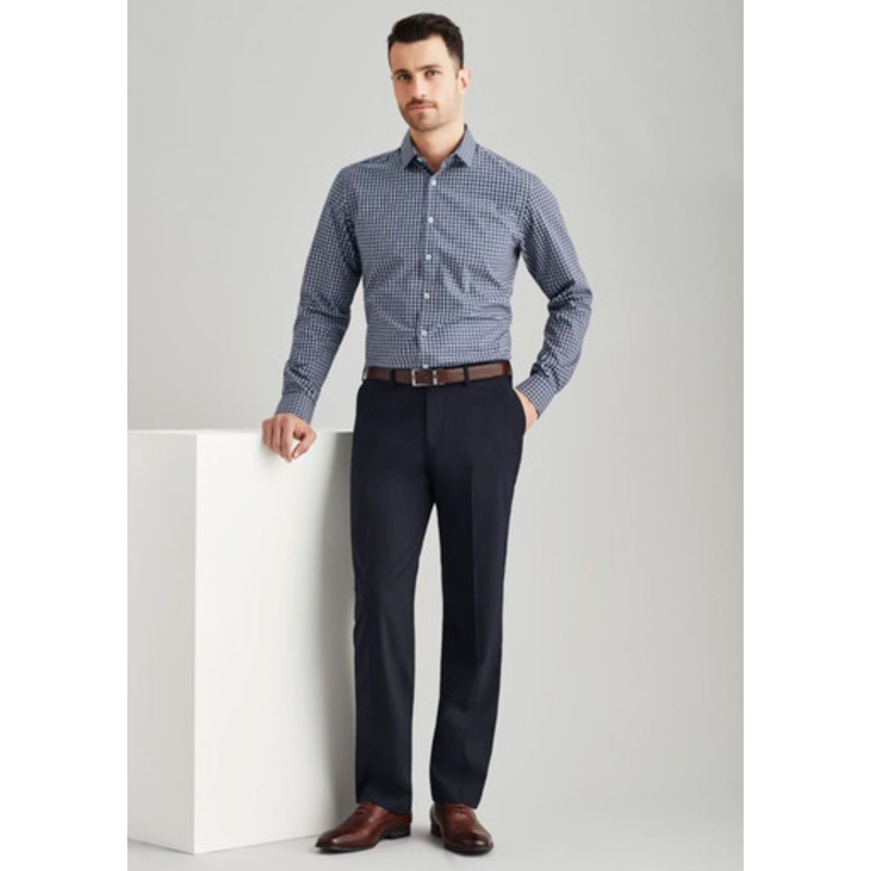 Mens Comfort Wool Stretch Flat Front Pant