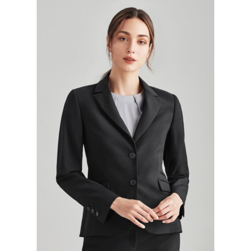 Womens Comfort Wool Stretch 2 Button Mid Length Jacket