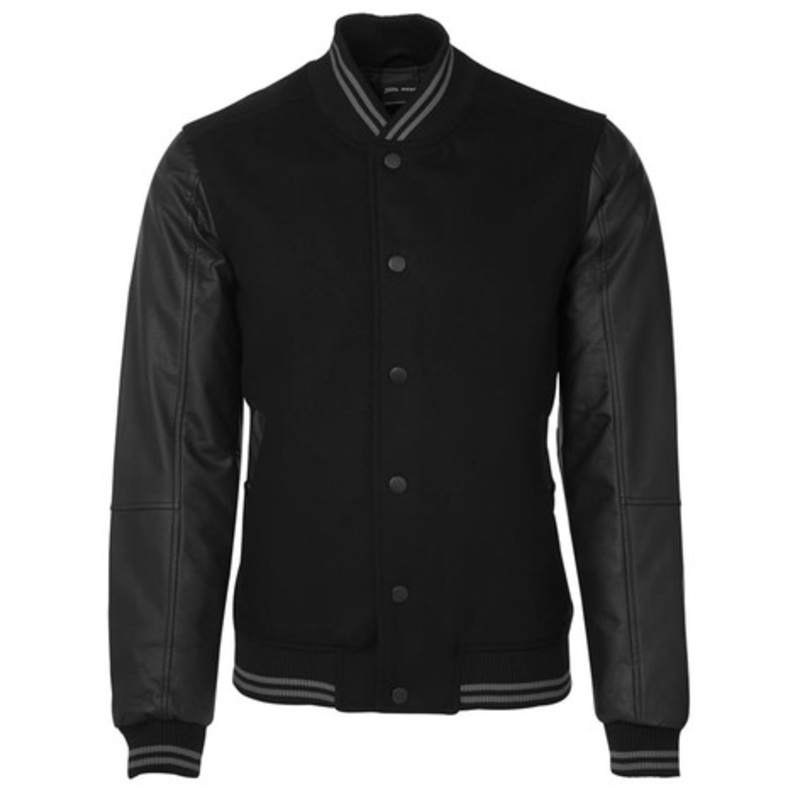 JB’s Art Leather Baseball Jacket Black