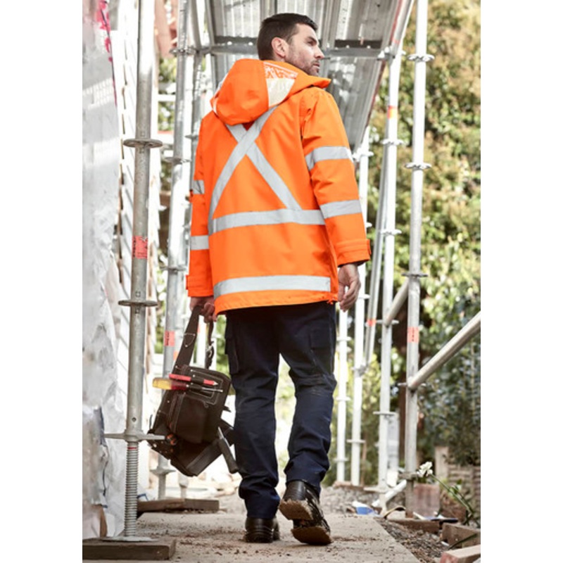 Mens Hi Vis X Back 4 In 1 Waterproof Jacket