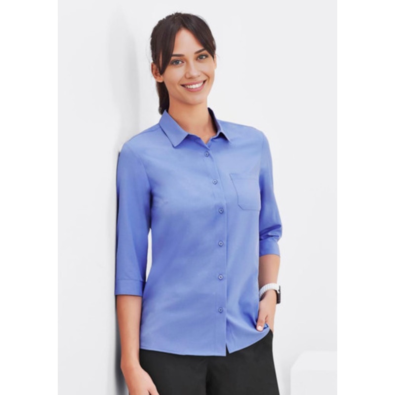 Womens Florence Plain 3/4 Sleeve Shirt